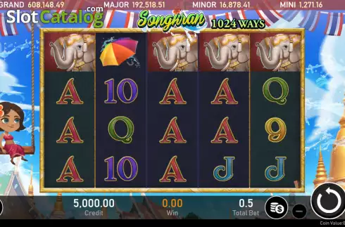 Pantalla2. Songkran (Royal Slot Gaming) Tragamonedas 