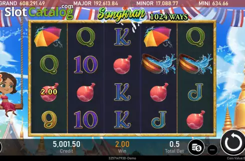 Écran3. Songkran (Royal Slot Gaming) Machine à sous