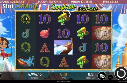 Écran4. Songkran (Royal Slot Gaming) Machine à sous