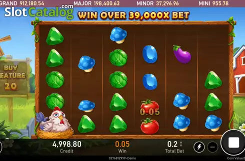 Win screen. Happy Farm (Royal Slot Gaming) slot