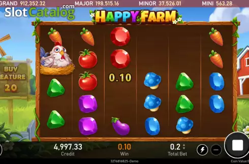 Pantalla4. Happy Farm (Royal Slot Gaming) Tragamonedas 