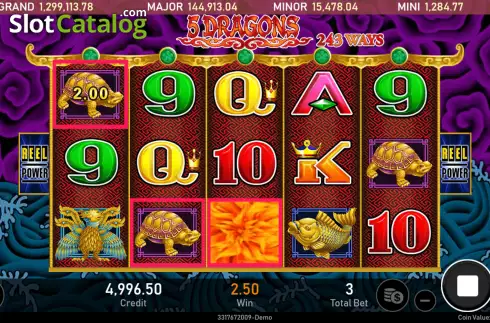 Ekran4. 5 Dragons (Royal Slot Gaming) yuvası