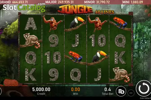 Reel screen. Jungle (Royal Slot Gaming) slot