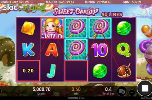 Win screen 2. Sweet Candy (Royal Slot Gaming) slot