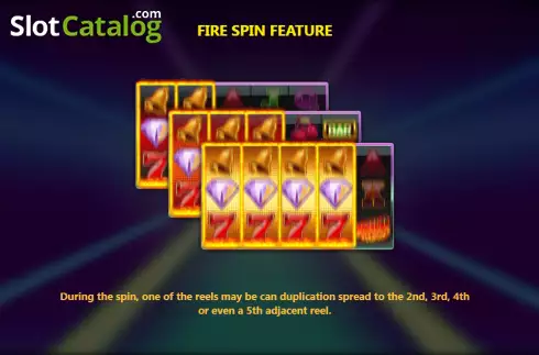 Free Spin feature screen. Fire Spin slot