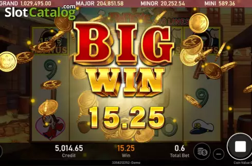 Big win screen. Popeye (Royal Slot Gaming) slot