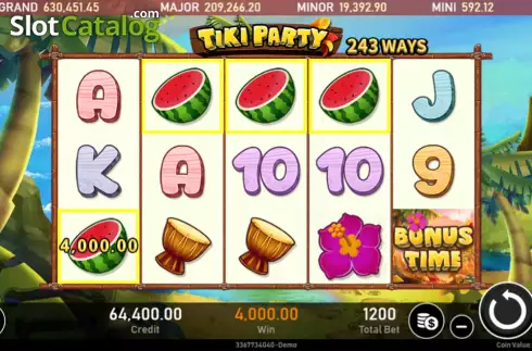 Win screen 2. TiKi Party slot