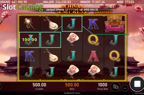 Écran3. China Empress (Royal Slot Gaming) Machine à sous