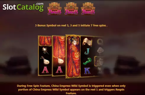 Écran9. China Empress (Royal Slot Gaming) Machine à sous