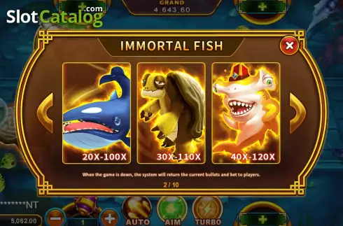 Pay Table screen 2. Fuwa Fishing (Royal Slot Gaming) slot