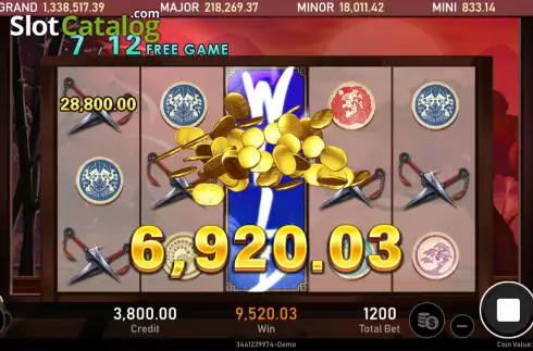 画面3. Ninja (Royal Slot Gaming) カジノスロット