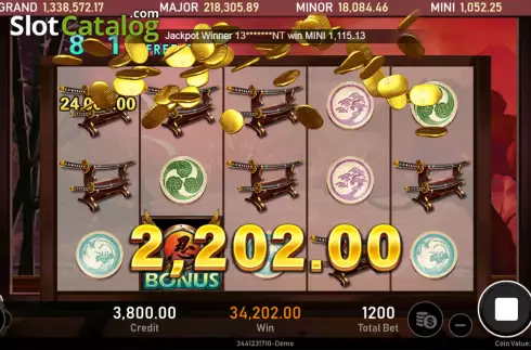 Ecran4. Ninja (Royal Slot Gaming) slot