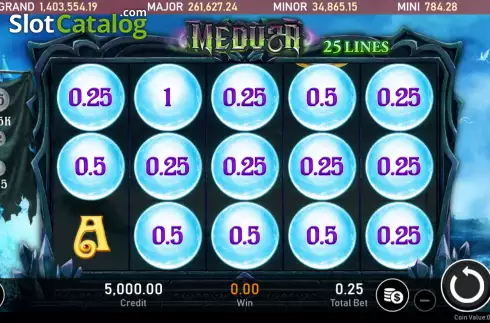 Reel screen. Medusa (Royal Slot Gaming) slot