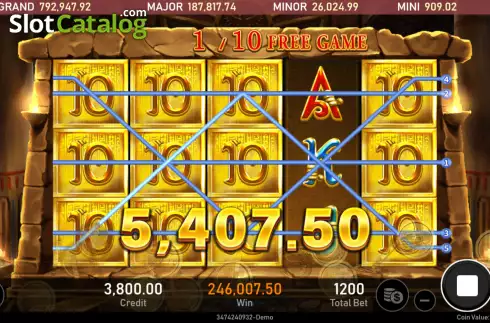 Pantalla4. Book Of Gold (Royal Slot Gaming) Tragamonedas 