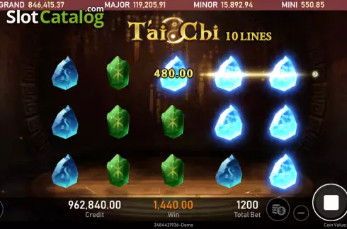 Win screen. Tai Chi (Royal Slot Gaming) slot