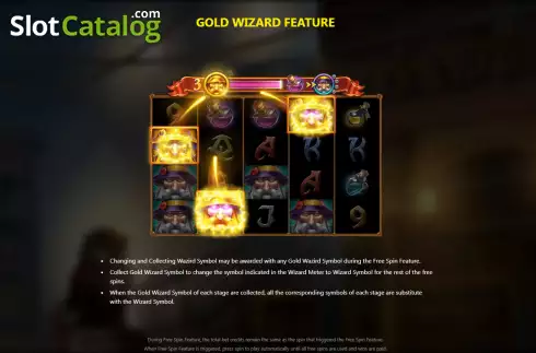 Wizard feature screen. WizardStoreGold slot
