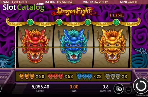Écran2. Dragon Fight (Royal Slot Gaming) Machine à sous