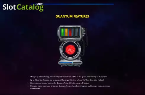 Quantum features screen. Energy Combo slot