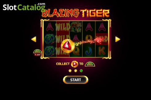 Start Screen. Blazing Tiger slot
