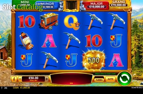 Reel screen. Silver and Gold Mine slot