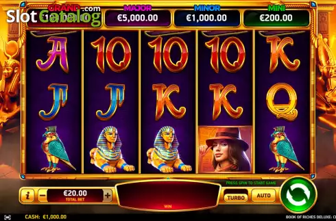 Reel screen. Book of Riches Deluxe Chapter 2 slot