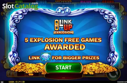 Bonus Game Win Screen. Diamond Explosion 7s slot