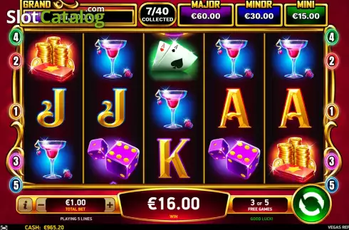 Free Spins screen 3. Vegas Repeat Wins slot