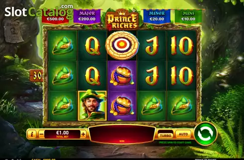 Reels screen. Prince of Riches slot