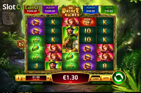 Win screen. Prince of Riches slot