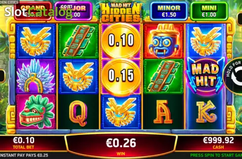 Οθόνη4. Mad Hit Hidden Cities Κουλοχέρης