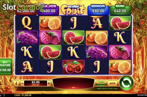 Schermo2. Go High Fruit slot