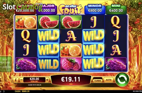 Schermo6. Go High Fruit slot