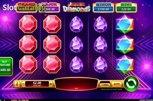 Bildschirm2. J Mania Diamonds slot