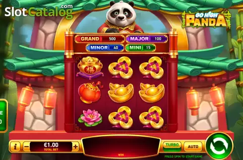 Game Screen. Go High Panda slot