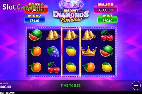 Ecran2. Mad Hit Diamonds Evolution slot