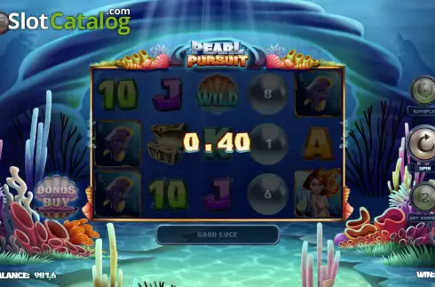 Win screen. Pearl Pursuit Hold & Win slot