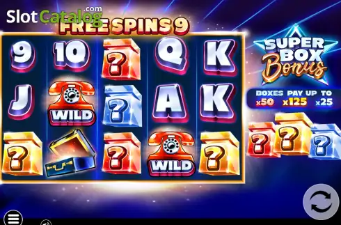 Bildschirm2. Super Box Bonus slot