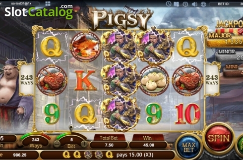 Win Screen. Pigsy slot