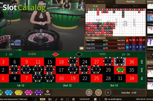 Ekran4. Roulette (SA Gaming) yuvası