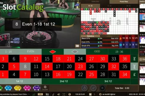 Win screen. Roulette (SA Gaming) slot
