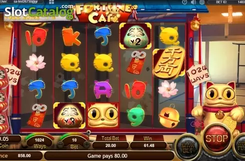 Free spins screen 2. Fortune Cat (SimplePlay) slot