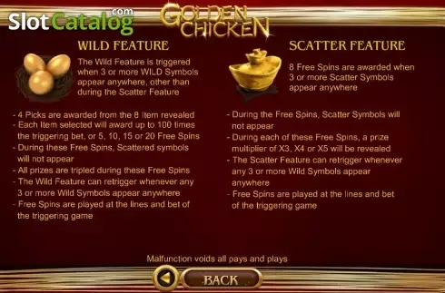 Ekran6. Golden Chicken (SimplePlay) yuvası
