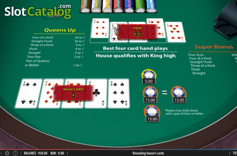 Ecran4. Crazy 4 Poker (Shuffle Master) slot