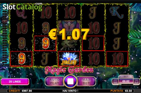Win screen 3. Magic Garden (Nazionale Elettronica) slot
