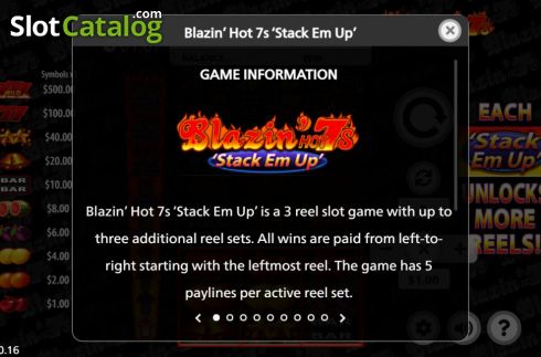 Game Rules 1. Blazin Hot 7s Stack Em Up slot