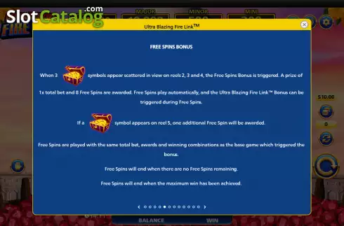 Bildschirm5. Ultra Blazing Fire Link India slot