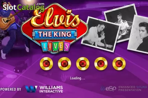 Intro screen. ELVIS: THE KING Lives slot