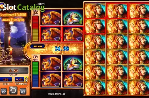 Win screen. Fire Queen (WMS) slot