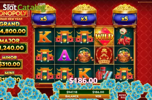 Win Screen 4. Monopoly Lunar New Year slot