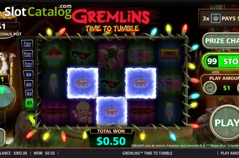 Win Screen 2. Gremlins Time To Tumble slot